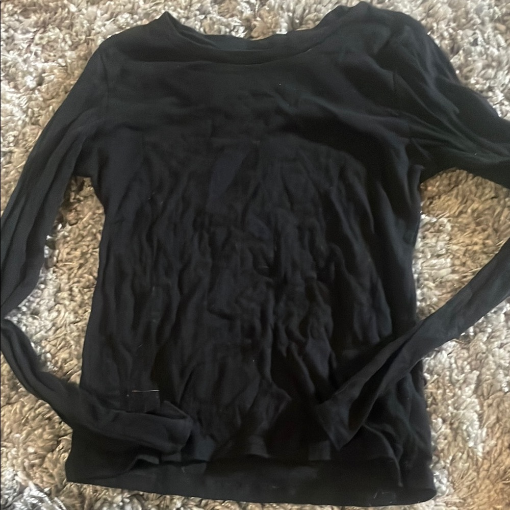 3/$15 American Eagle Outfitters Black Fitted shirt small